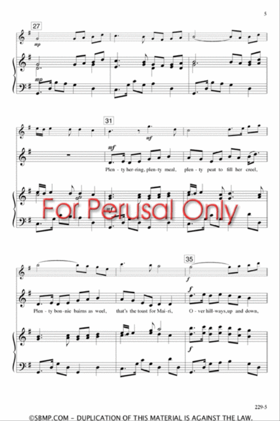 Mairi's Wedding - SA Octavo SA scores gallery preview page 4