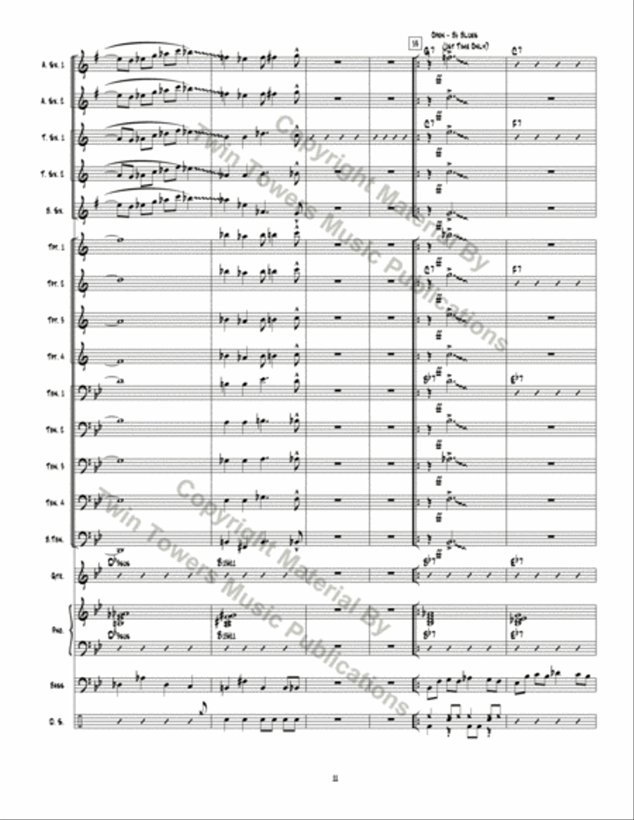 Possum Valley Shuffle Jazz Ensemble scores gallery preview page 11