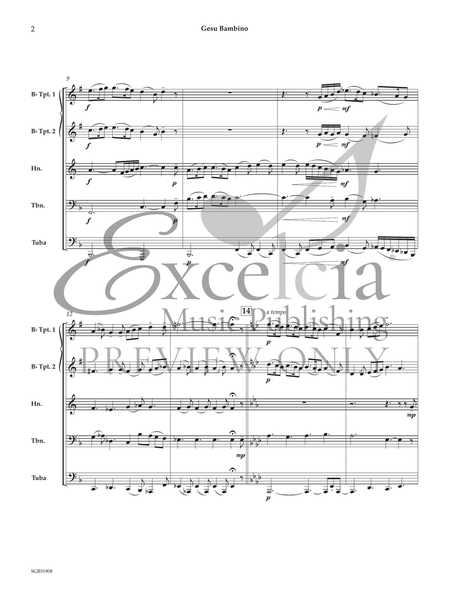 Gesu Bambino Horn scores gallery preview page 3