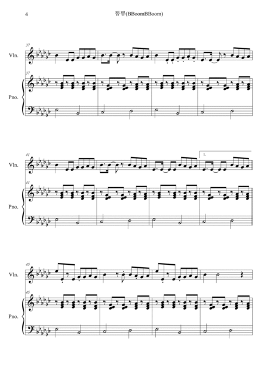 Bboombboom Bboombboom Violin Solo scores gallery preview page 4