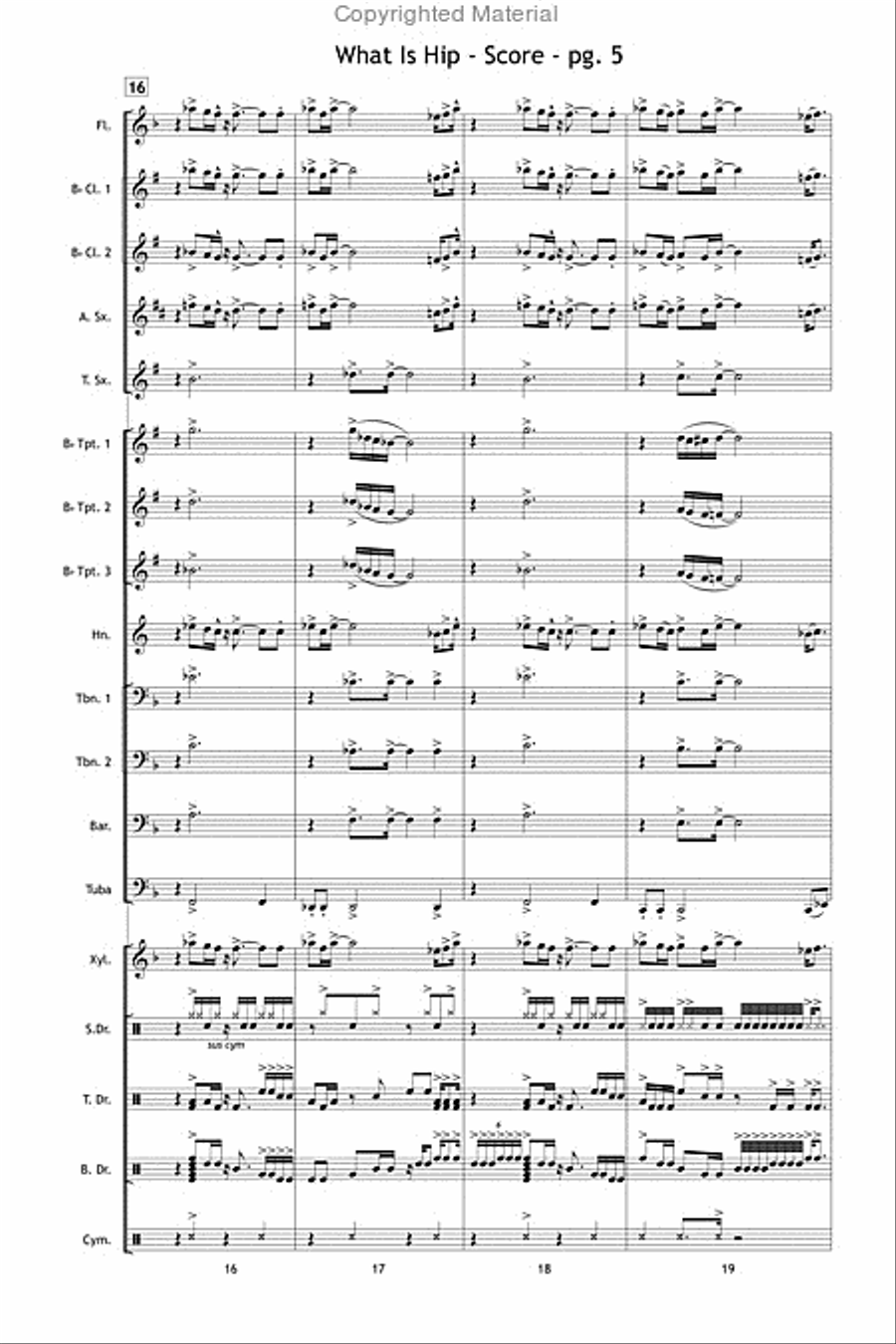 What Is Hip What Is Hip Marching Band scores gallery preview page 6