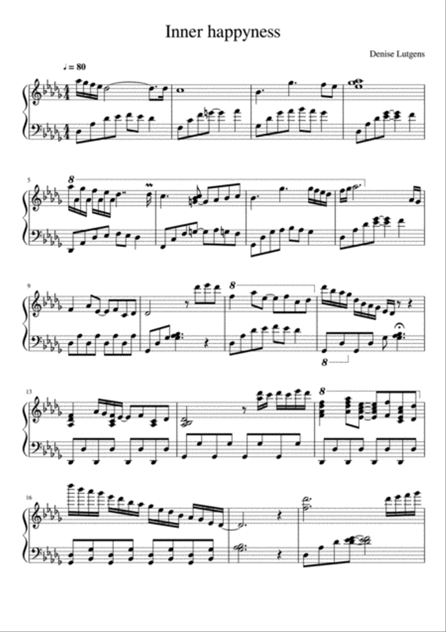 Inner Happiness by Denise Lutgens Piano Solo scores gallery preview page 2
