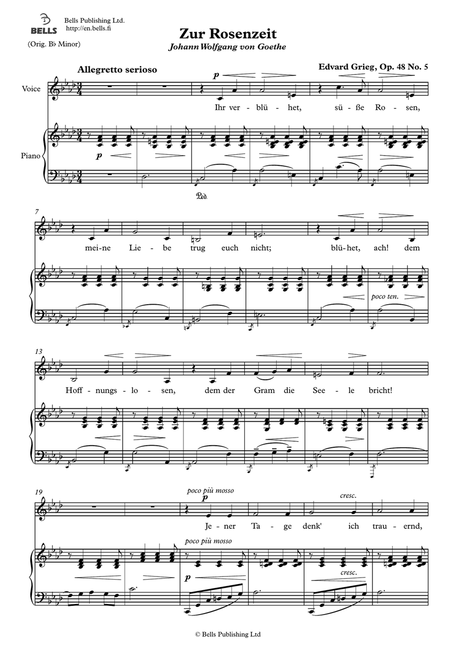 Zur Rosenzeit, Op. 48 No. 5 (F minor)