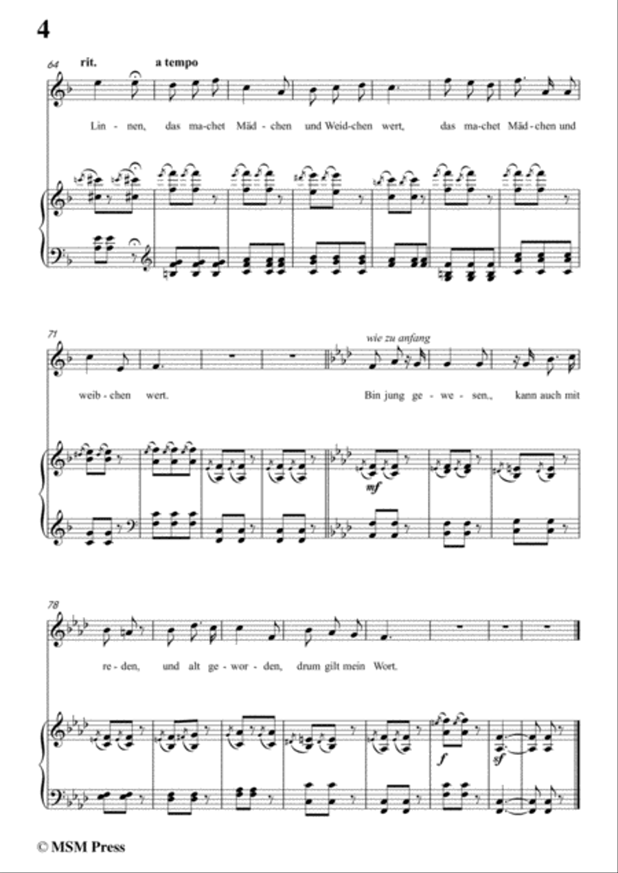 Wolf-Rat einer Alten in f minor,for Voice and Piano Voice Solo scores gallery preview page 6