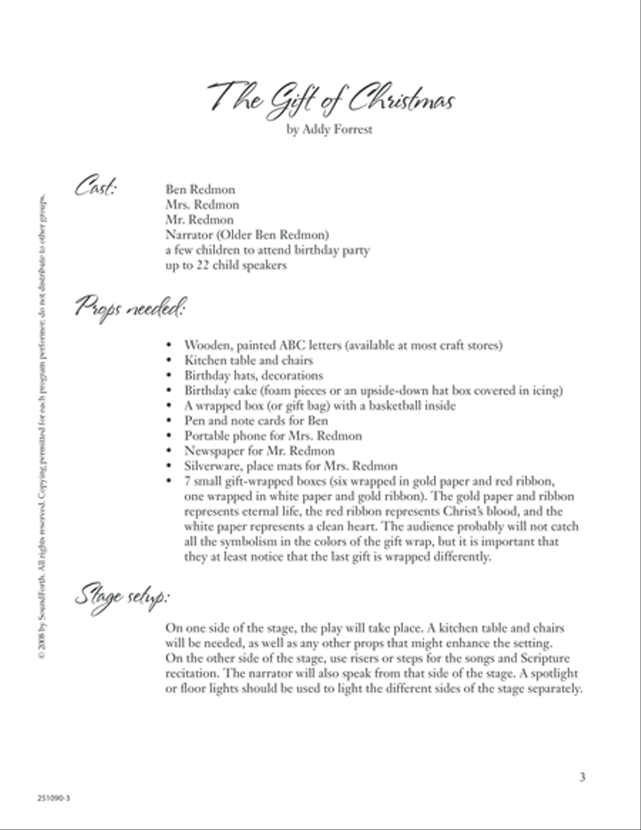 The Gift of Christmas Unison Choir scores gallery preview page 3