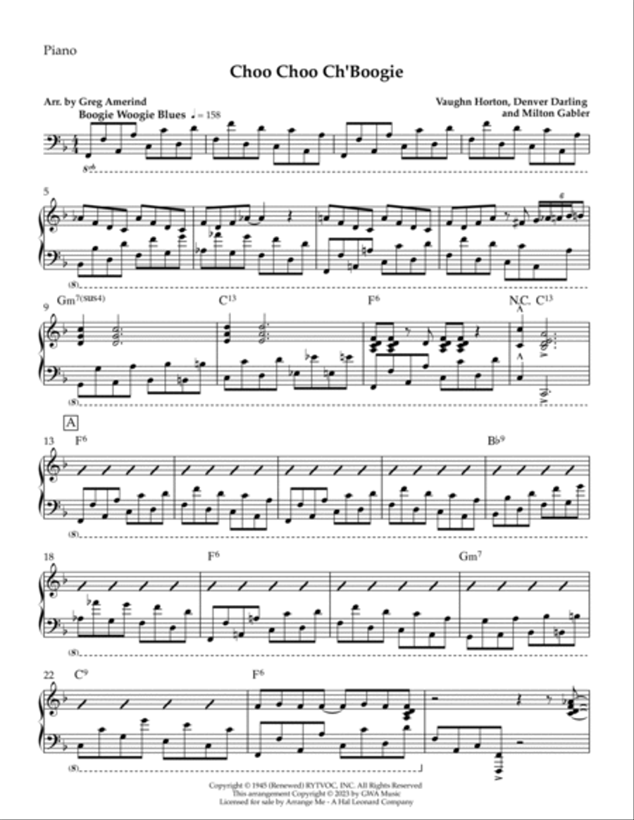 Choo Choo Ch' Boogie Jazz Ensemble scores gallery preview page 2