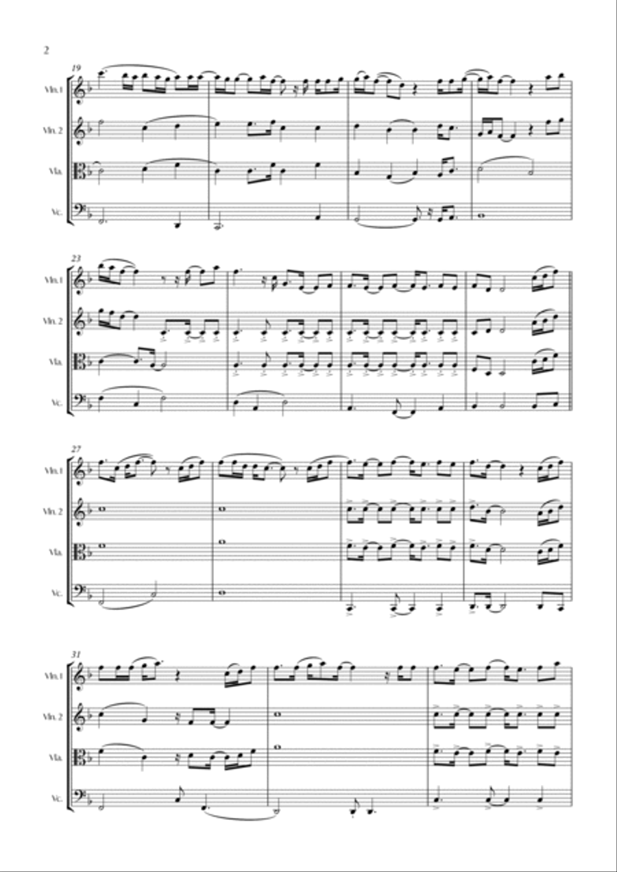 Easy On Me String Quartet scores gallery preview page 3