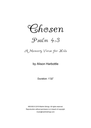 "Chosen" - Psalm 4:3 memory verse