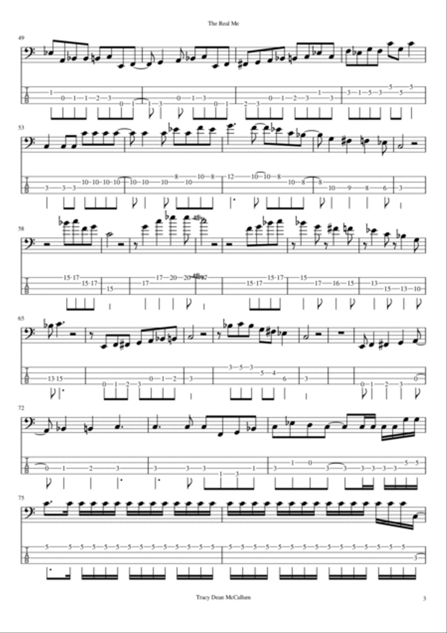 The Real Me Guitar Tablature scores gallery preview page 3
