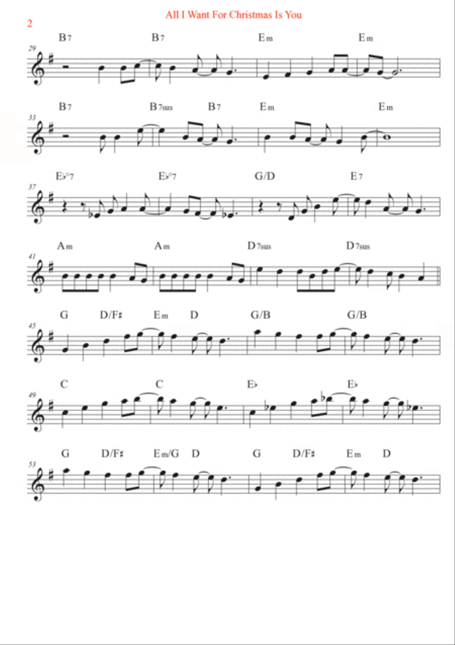 All I Want For Christmas Is You Flute Solo scores gallery preview page 2