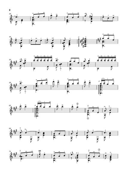 Spanish Popular Song - Los Cuatro Muleros. Arrangement for Classical Guitar. image number null