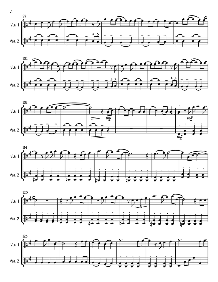 A Million Dreams String Duet scores gallery preview page 4