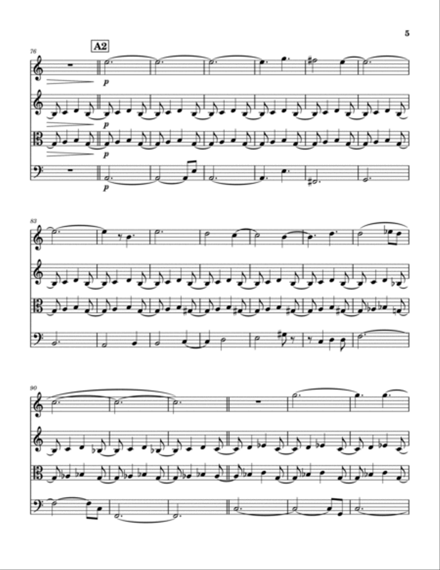 Minuano (Six-Eight) String Quartet scores gallery preview page 6