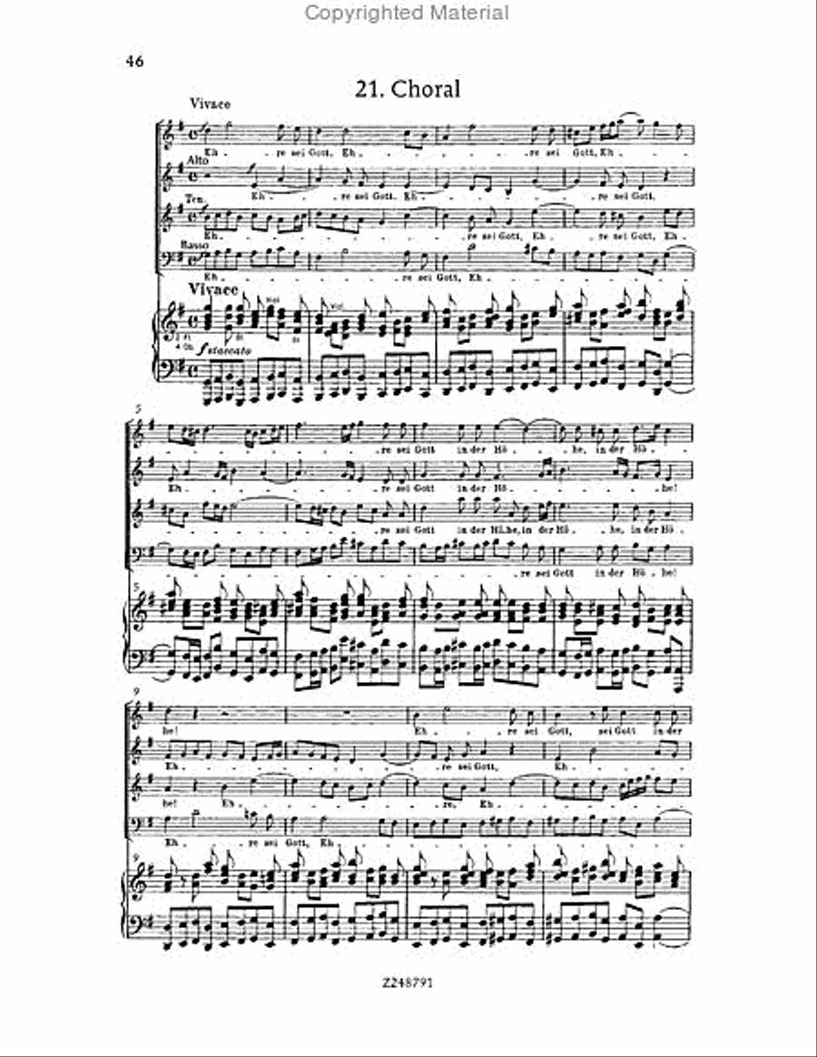Christmas Oratorio, BWV 248 Choir scores gallery preview page 45