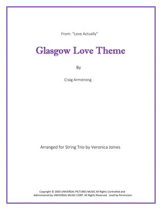Book cover for Glasgow Love Theme