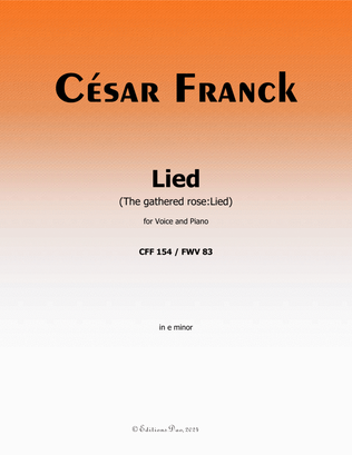 Lied, by César Franck, in e minor