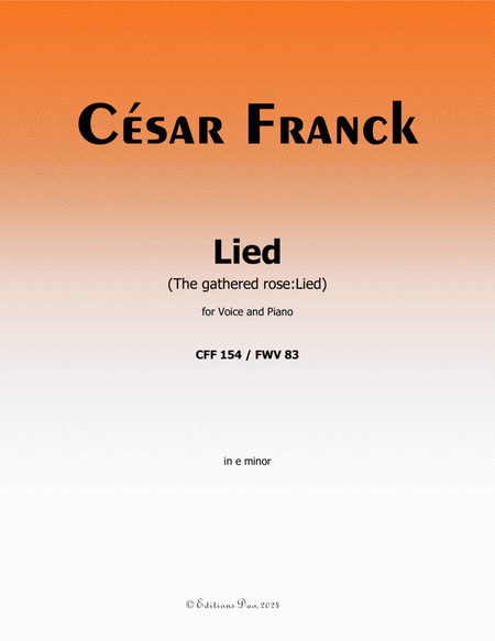 Lied, by César Franck, in e minor