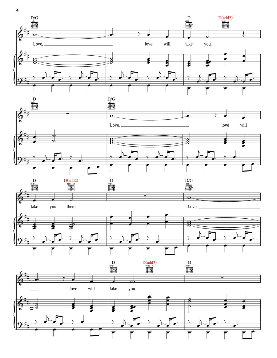 Love Will Take You Acoustic Guitar scores gallery preview page 4