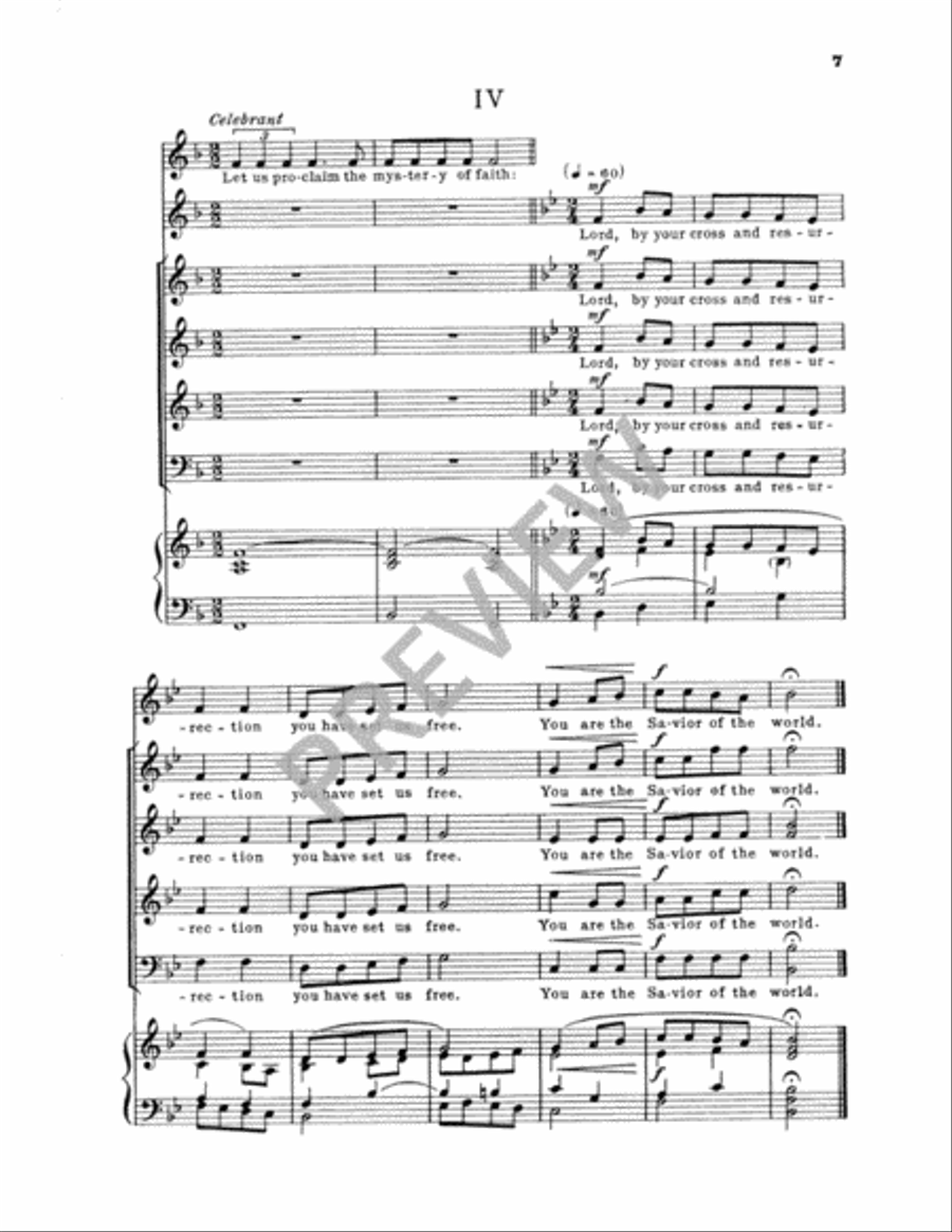 Memorial Acclamations I–IV 4-Part scores gallery preview page 9