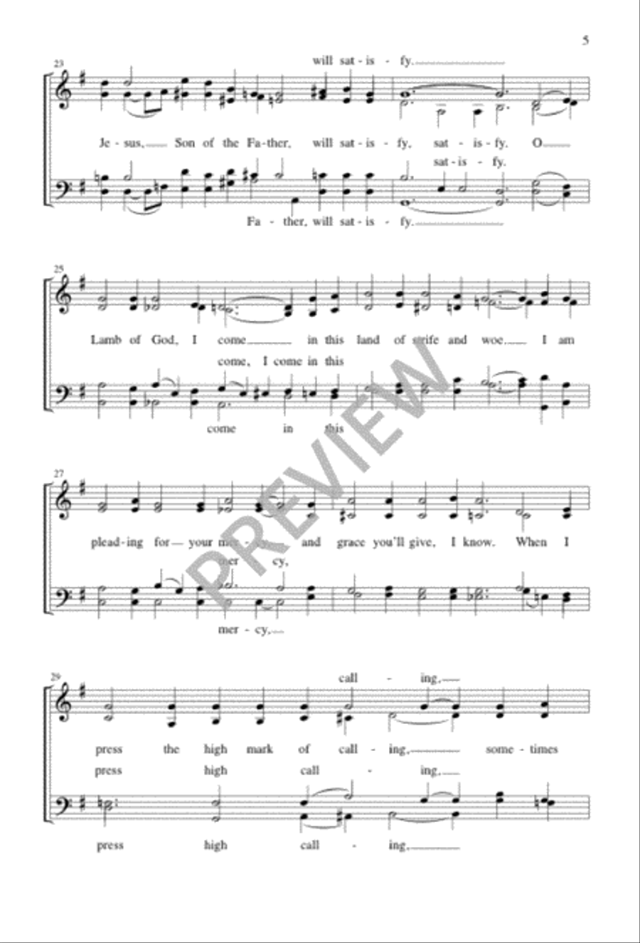 Just Jesus Just Jesus 4-Part scores gallery preview page 5