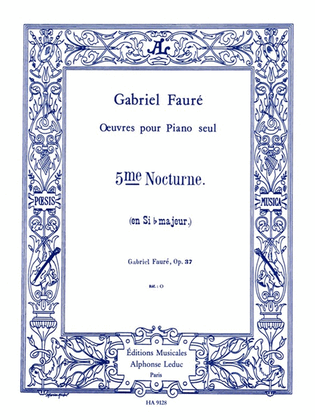 Book cover for Nocturne No.5, Op.37 In B Flat Major (piano Solo)