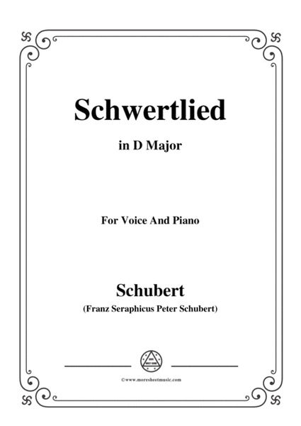 Schubert-Schwertlied,in D Major,D.170,for Voice and Piano image number null