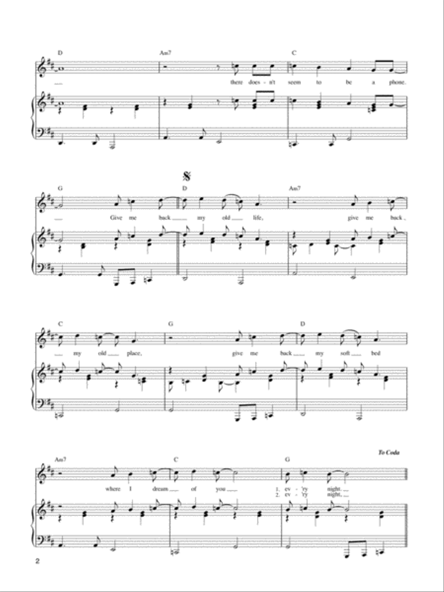 Give Me Back My Old Life Voice scores gallery preview page 3