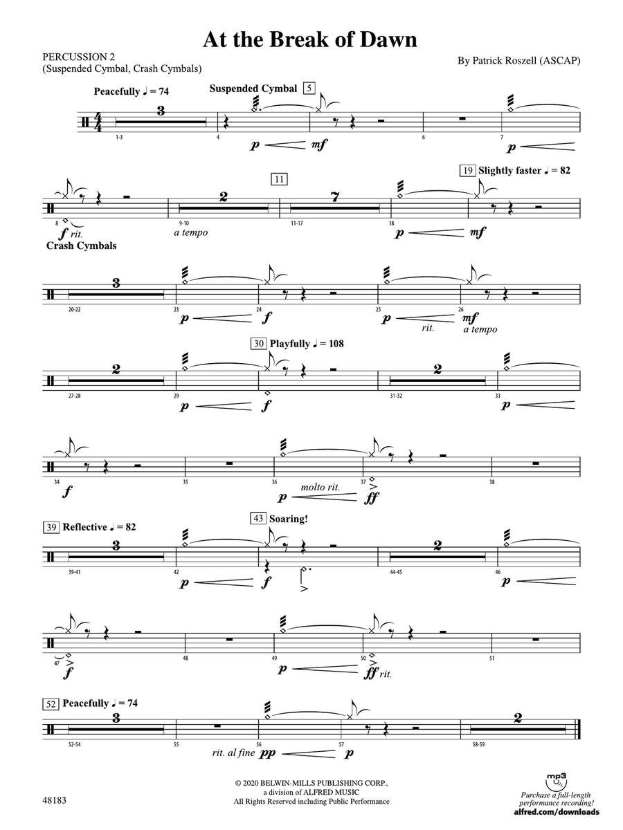 At the Break of Dawn: 2nd Percussion