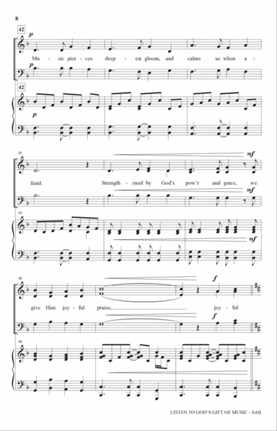 Listen To God's Gift Of Music 3-Part scores gallery preview page 6