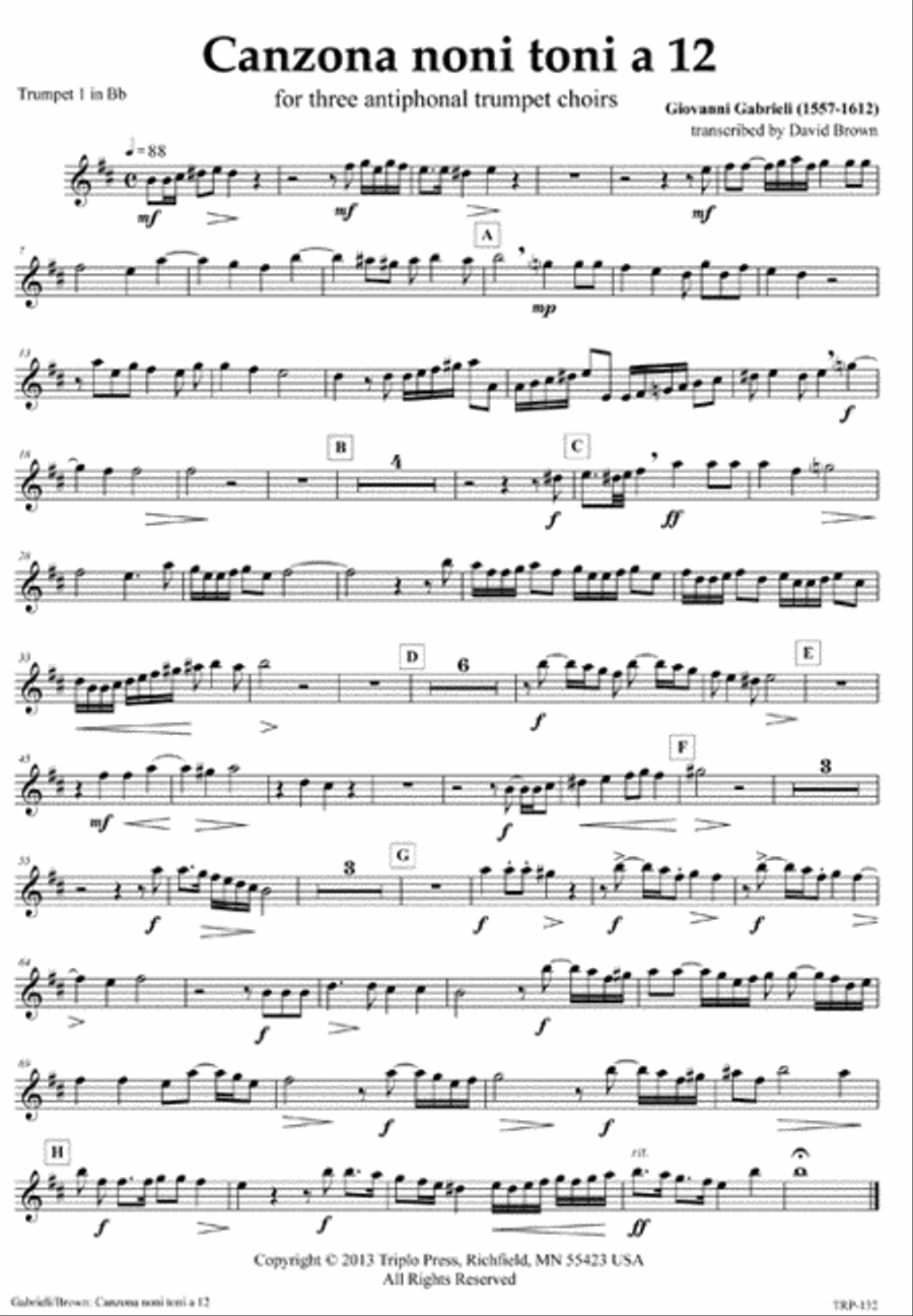 Canzona noni toni a 12 Canzona noni toni a 12 Small Ensemble scores gallery preview page 5