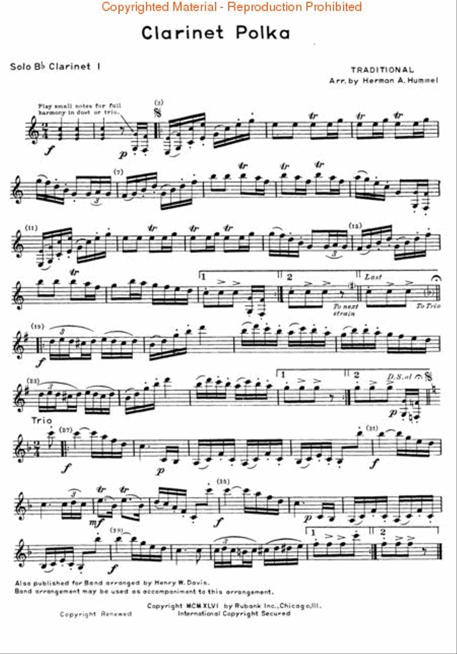 Clarinet Polka Clarinet Duet scores gallery preview page 2