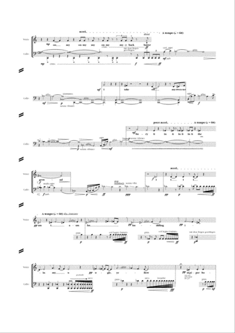 Withdrawal for Voice and Cello Voice scores gallery preview page 3