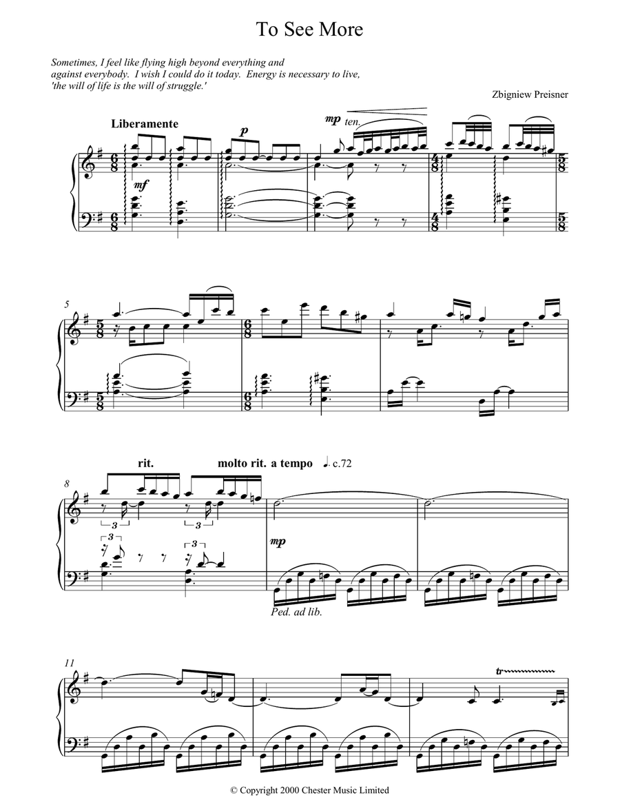 To See More Piano Solo scores gallery preview page 1