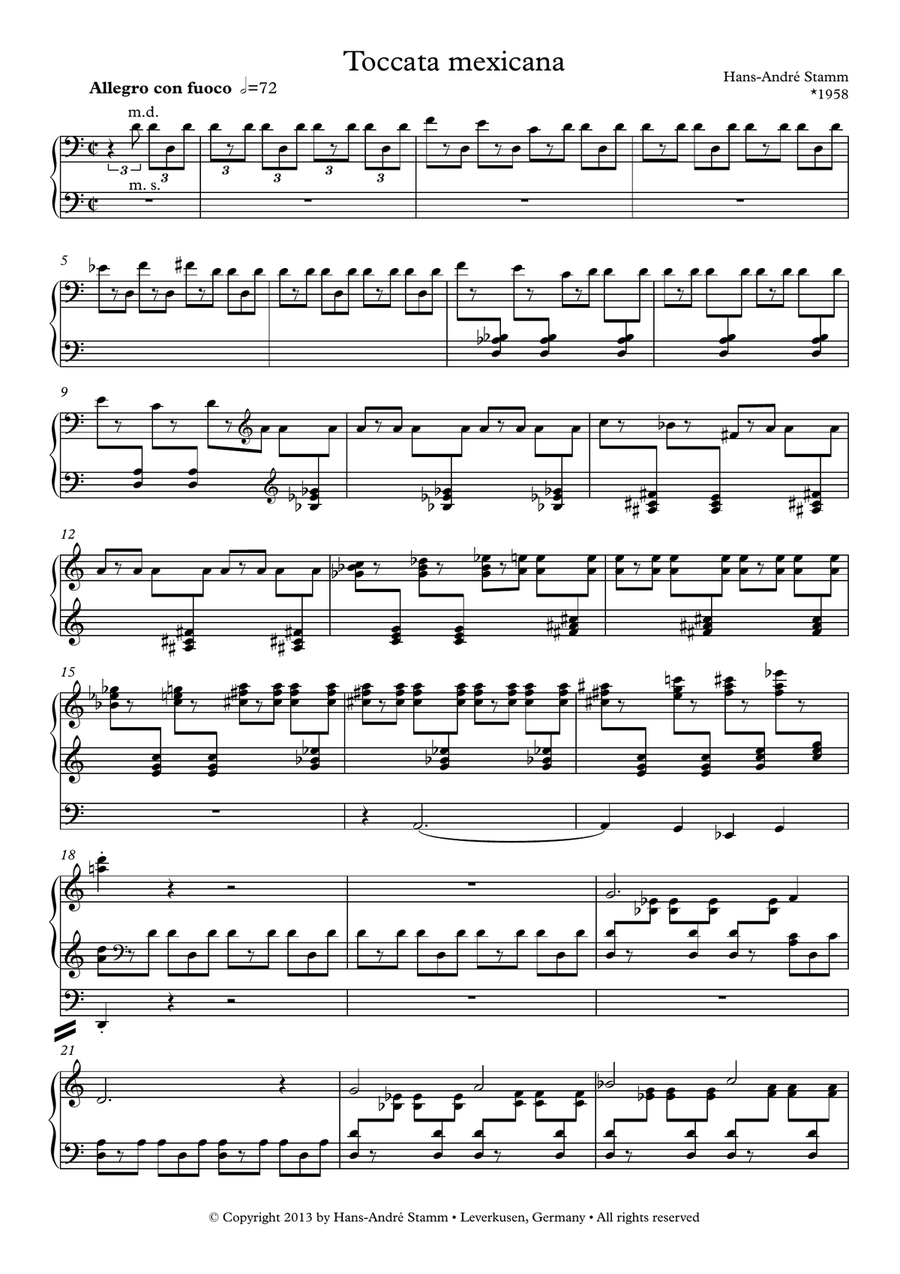 Toccata mexicana for organ