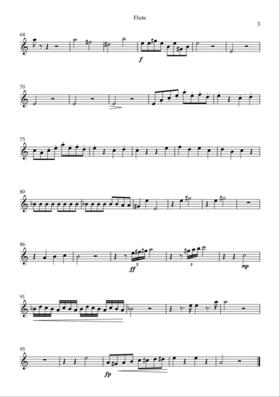 The Magic Flute - Queen of The Night Aria (W. A. Mozart) for Woodwind Trio Accompaniment Woodwind Trio scores gallery preview page 6