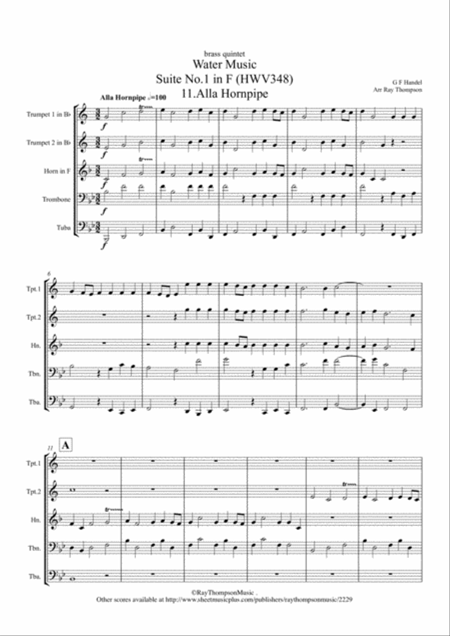 Handel:.Alla Hornpipe from Suite No.1 in F 