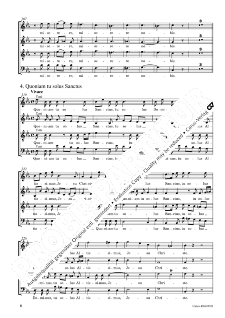 Grosse Orgelsolomesse in Es 4-Part scores gallery preview page 7
