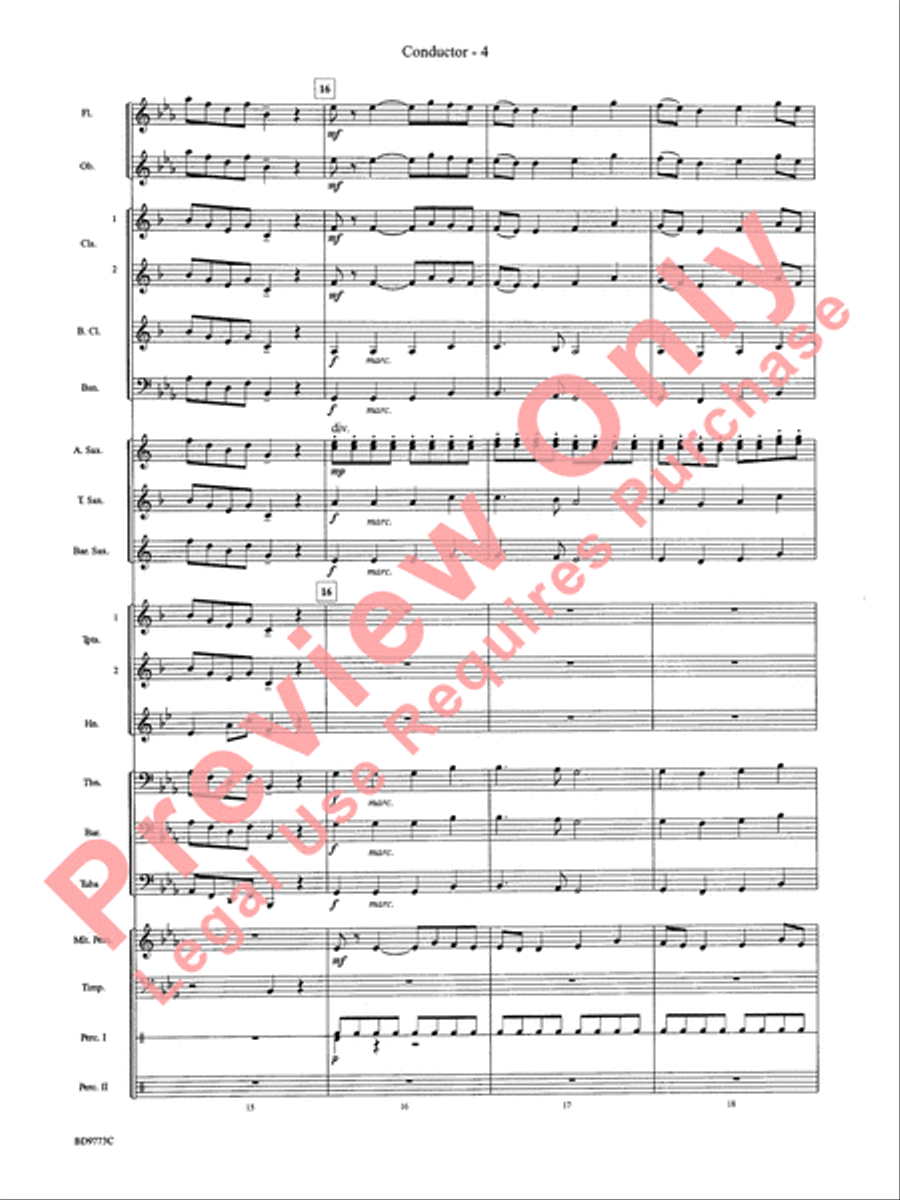 Eine Kleine Christmas Concert Band scores gallery preview page 6