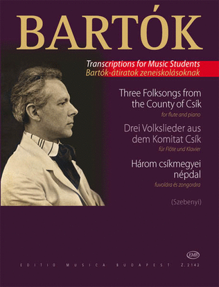 Book cover for Drei Volkslieder aus dem Komitat Csík