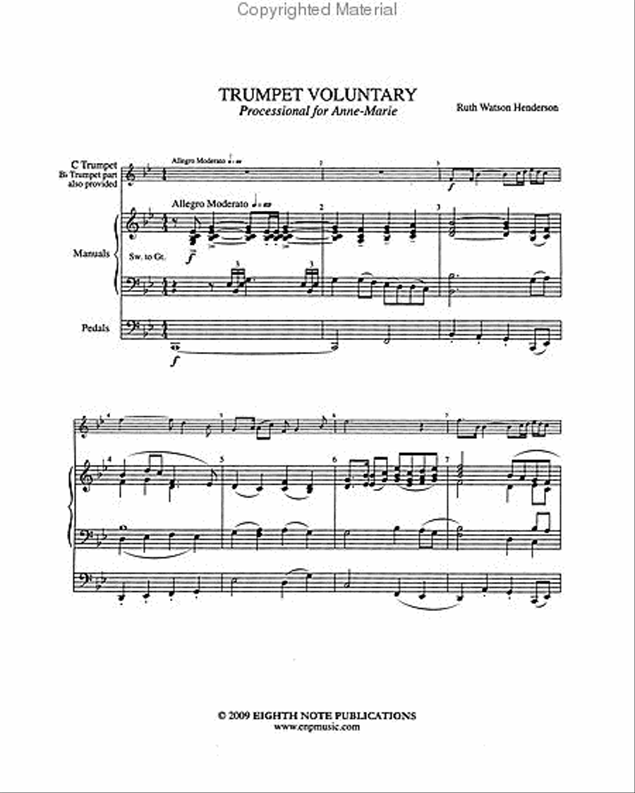 Trumpet Voluntary Small Ensemble scores gallery preview page 2