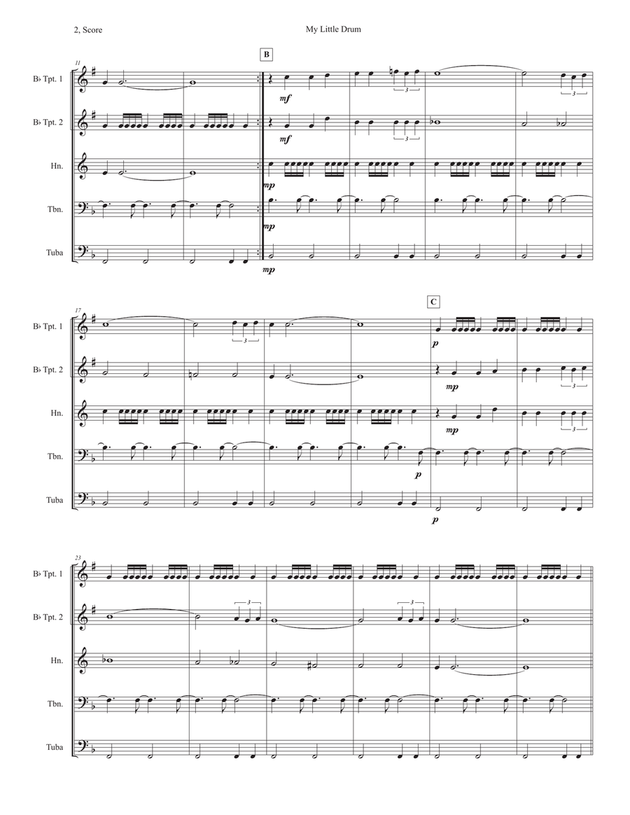 My Little Drum from A CHARLIE BROWN CHRISTMAS Percussion scores gallery preview page 2