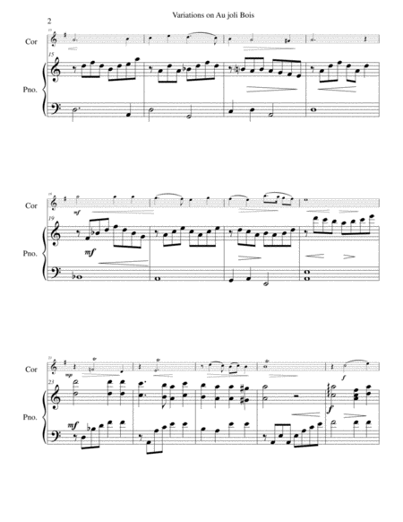 Variations on au Joli Bois for cor anglais and piano image number null