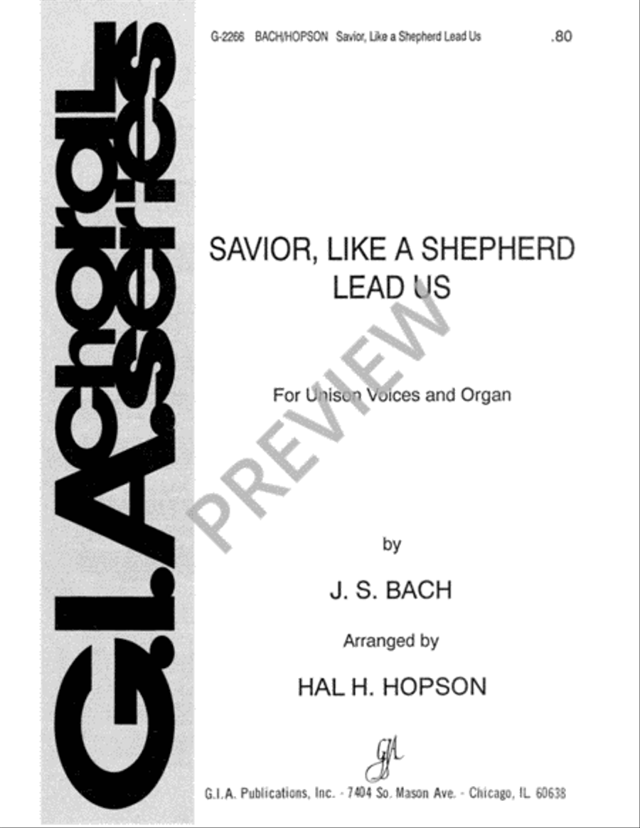 Savior, Like a Shepherd Lead Us Unison Choir scores gallery preview page 2