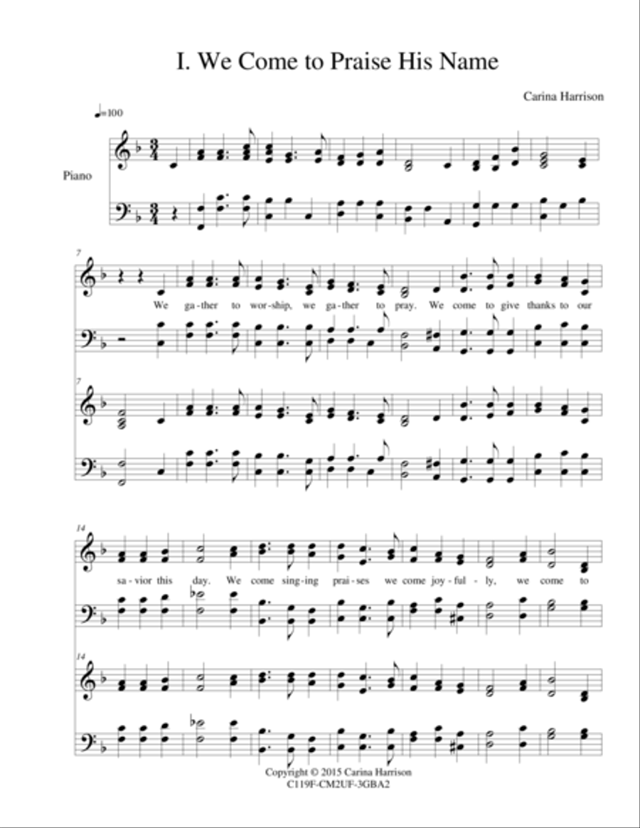 By His Grace 4-Part scores gallery preview page 1