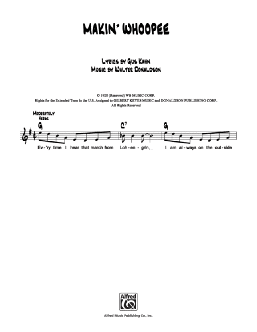 Makin' Whoopee School and Community scores gallery preview page 1