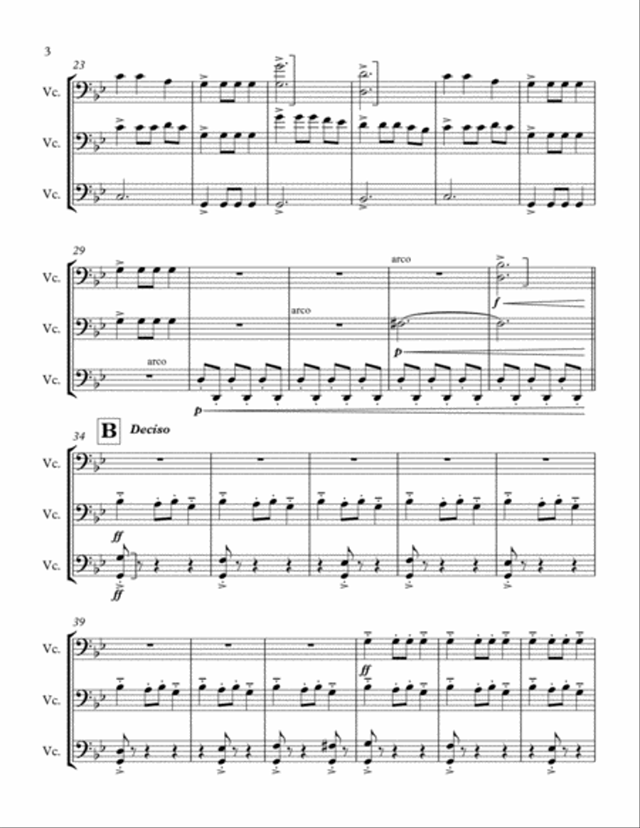 Carol of the Cellos String Trio scores gallery preview page 4