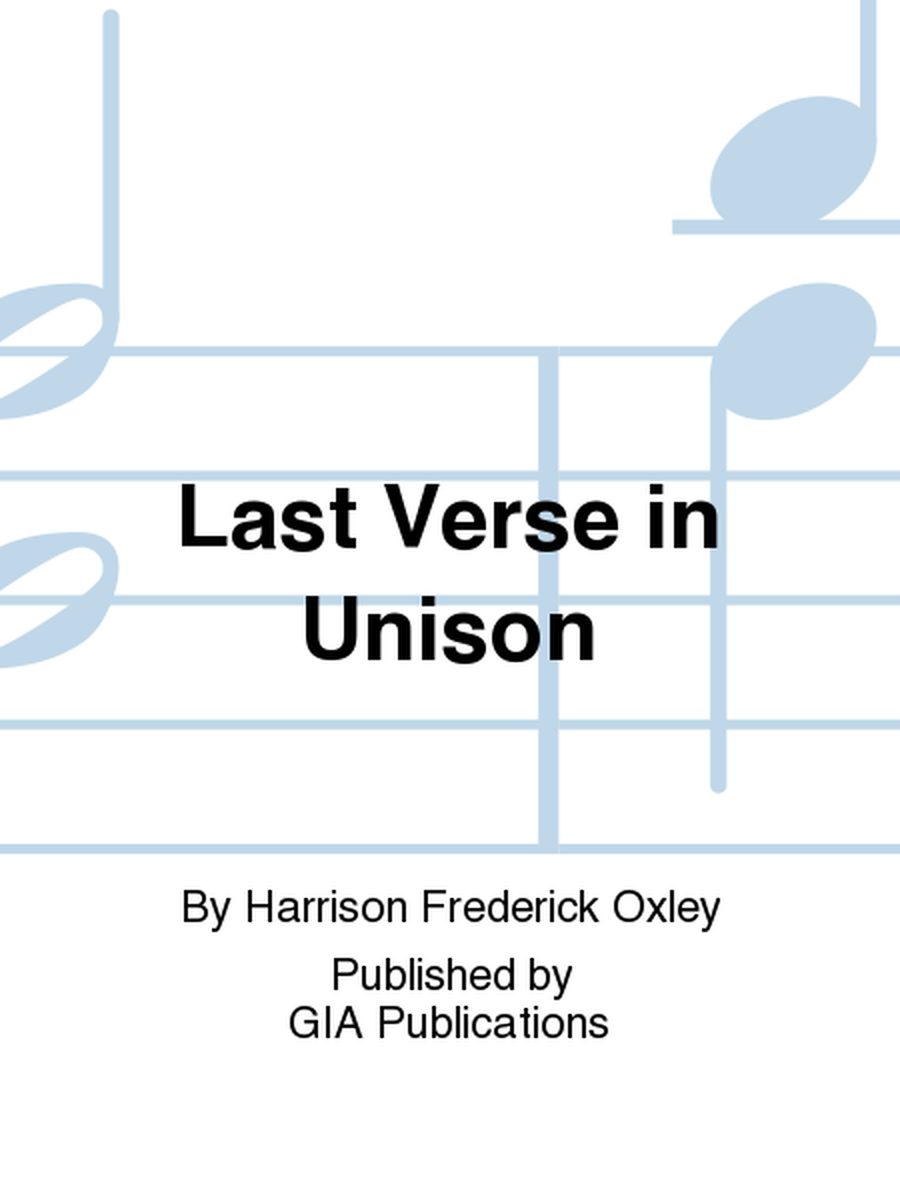Last Verse in Unison