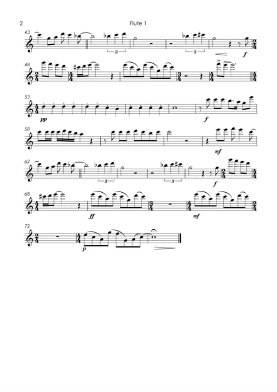Strawberry Fields Forever Flute Quartet scores gallery preview page 4