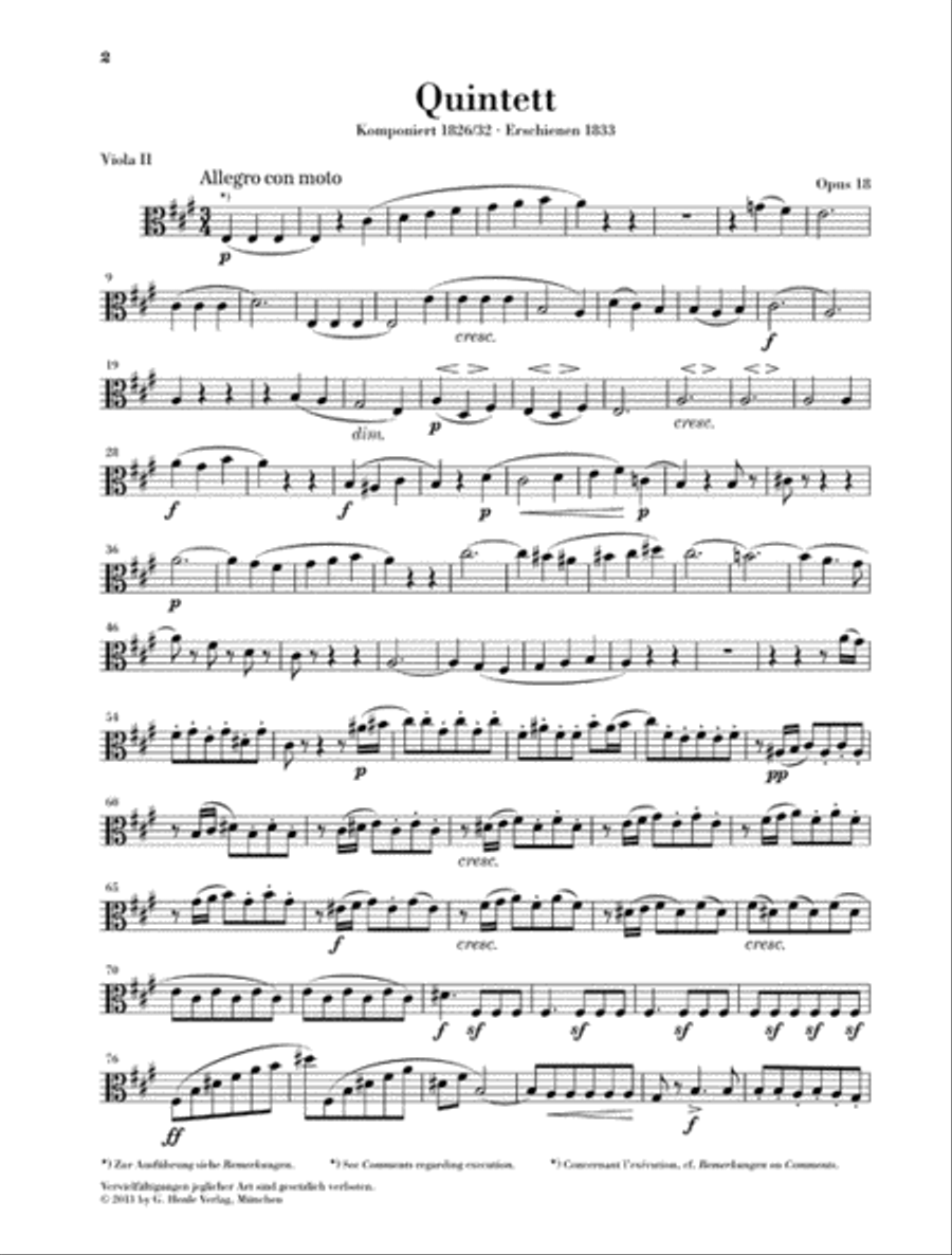 String Quintets, Op. 18 and 87 String Quintet scores gallery preview page 6