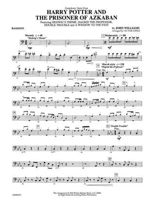 Harry Potter and the Prisoner of Azkaban, Symphonic Suite from: Bassoon